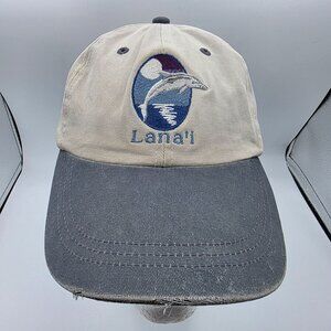 Ouray Sportswear Dolphin Lanai Hat Adjustable Tan Gray Cotton Baseball Cap